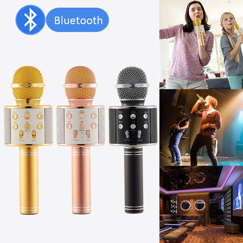 wster ws 858 Microphone karaoké sans fil 4-en-1