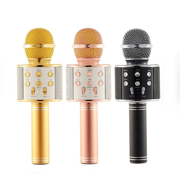 wster ws 858 Microphone karaoké sans fil 4-en-1